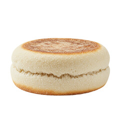 A Single English Muffin Closeup View transparent background