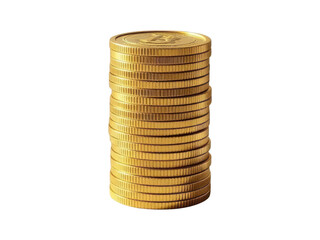 A Stack of Gold Coins Represents Savings Investment and Financial Prosperity Security Wealth