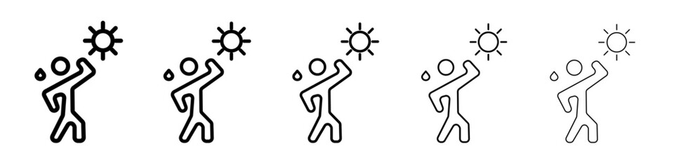 hot human icon black and white vector sign