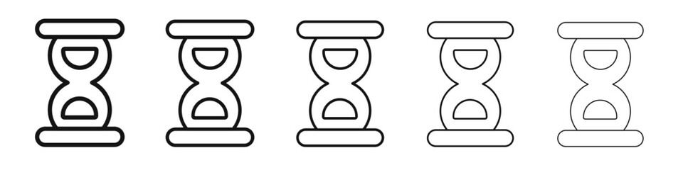 Hourglass icon black and white vector sign