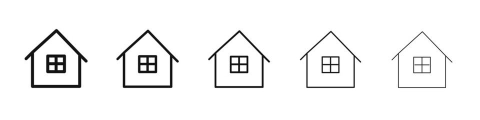 House icon black and white vector sign