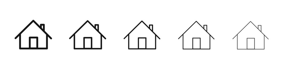 House icon black and white vector sign