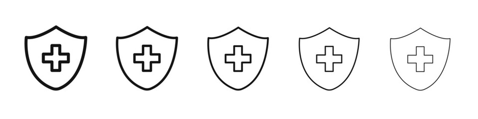 immunity icon black and white vector sign