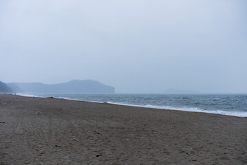 Winter beach in Taean-gun South Korea