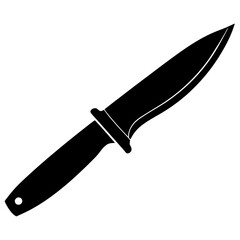 Sharp kitchen knife on a clean white background