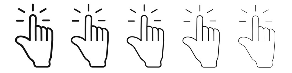 Interactive icon black and white vector sign