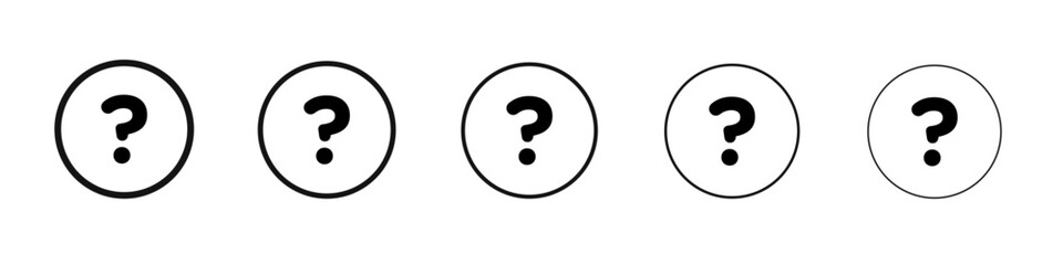Interrogation icon black and white vector sign