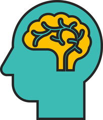 考えるグラフィックアイコン素材イラスト