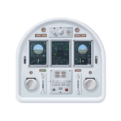 Fototapeta premium flight dashboard isolated in White Background, flight vector dashboard, Flat lay vector illustration