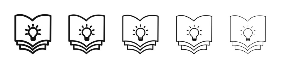 Knowledge icon black and white vector sign