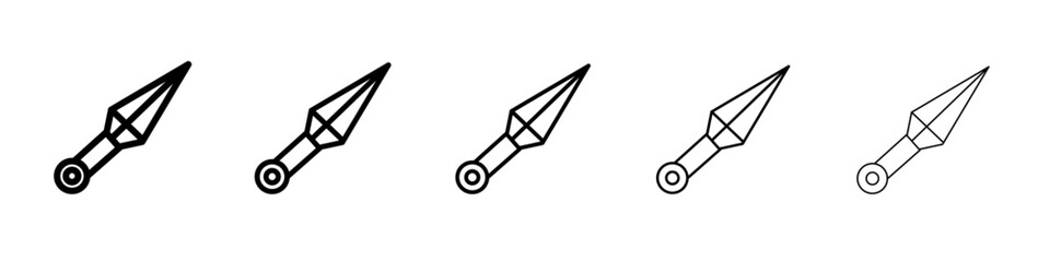Kunai icon black and white vector sign