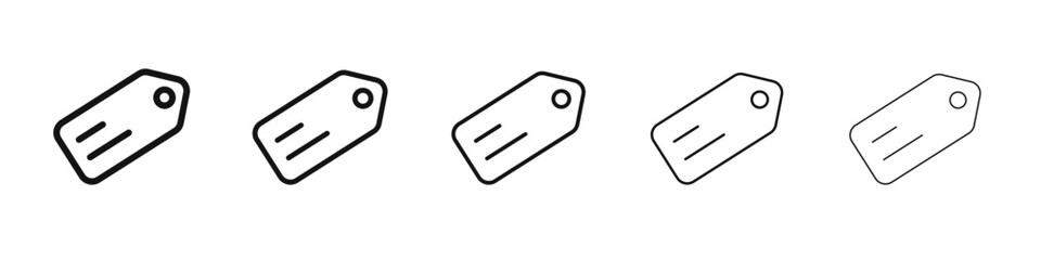 Label icon black and white vector sign