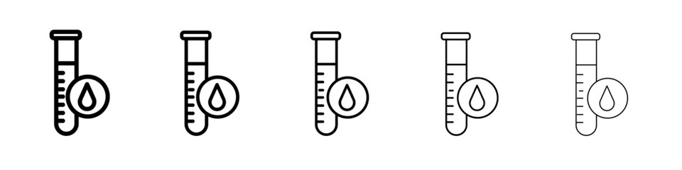 Laboratory test icon black and white vector sign