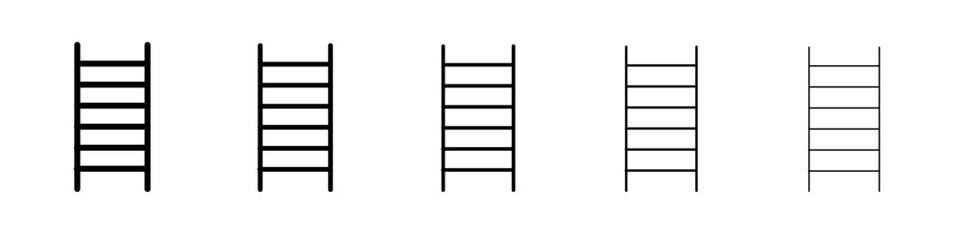 Ladder icon black and white vector sign