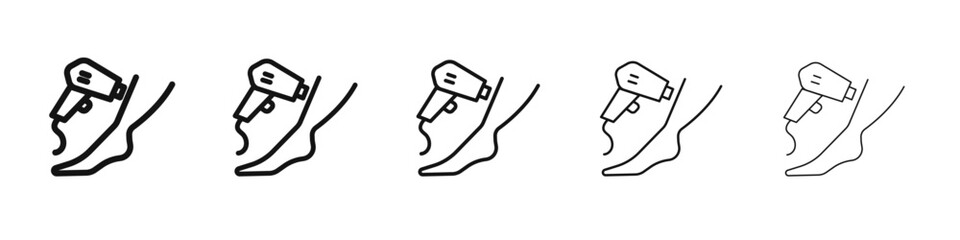 laser dermatology icon black and white vector sign