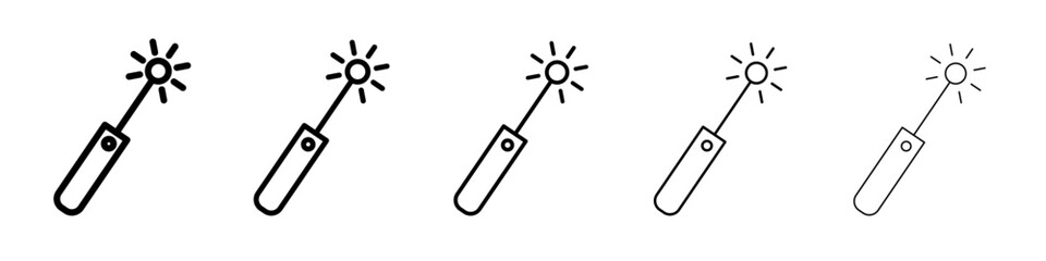 laser icon black and white vector sign