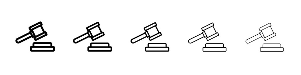 Law icon black and white vector sign