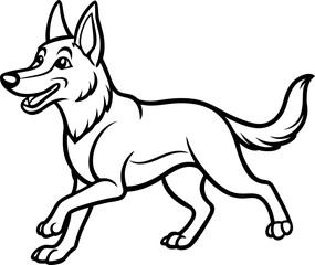 vector illustration of a dog