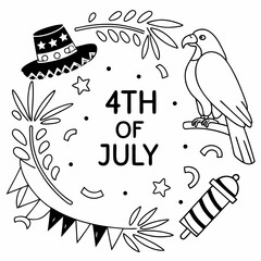 American independence day vector illustration