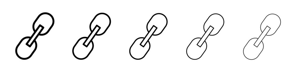Link chain icon black and white vector sign