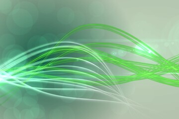 Curved laser light design in green