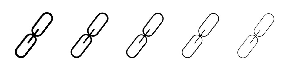 Link chain icon black and white vector sign