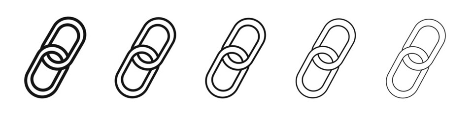 Link icon black and white vector sign