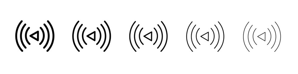 Live icon black and white vector sign