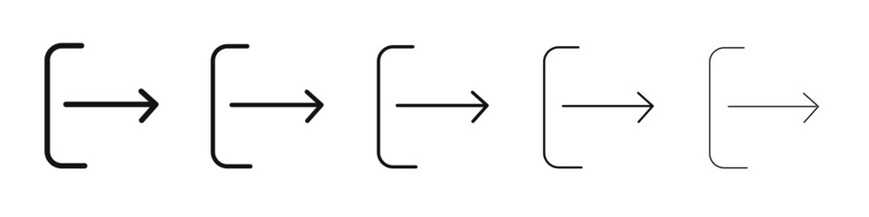 Log out icon black and white vector sign