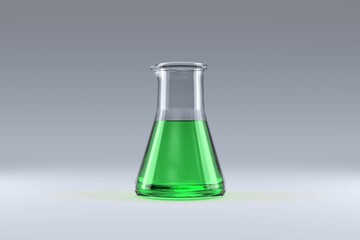 Conical flask with solution