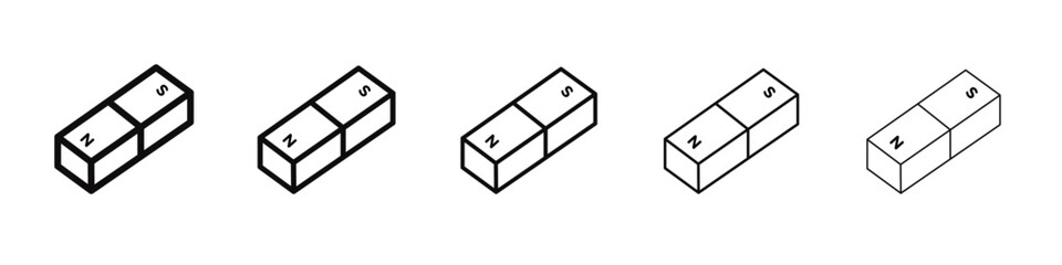 Magnet icon black and white vector sign