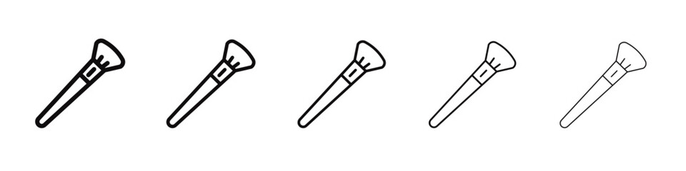 makeup brush icon black and white vector sign