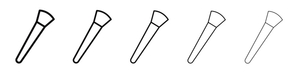 makeup brush icon black and white vector sign
