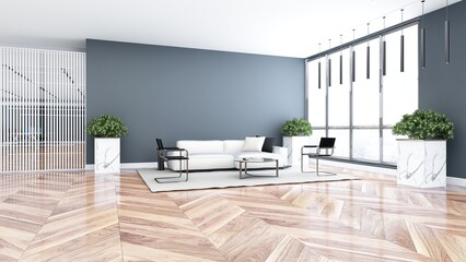 office wooden lobby waiting room for company wall logo mockup