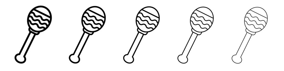 Maracas icon black and white vector sign