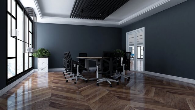 modern office meeting room for company logo mockup