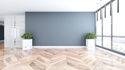 modern blank wall for logo mockup