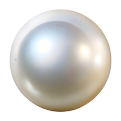 Obraz premium white pearl isolated on transparent background