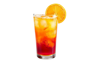 Refreshing aperol spritz cocktail drink isolated on transparent background