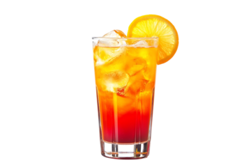 Refreshing aperol spritz cocktail drink isolated on transparent background