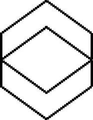 Set of geometric shape pixel. Elements for design