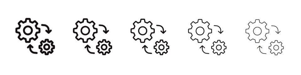 Methodology icon black and white vector sign