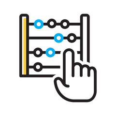 Vector multi color icon for Count