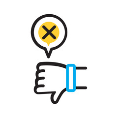 Vector multi color icon for Disagree