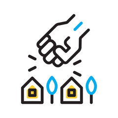 Vector multi color icon for Belittle