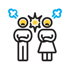 Vector multi color icon for Contentious