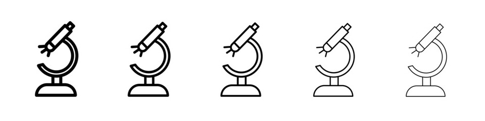Microscope icon black and white vector sign