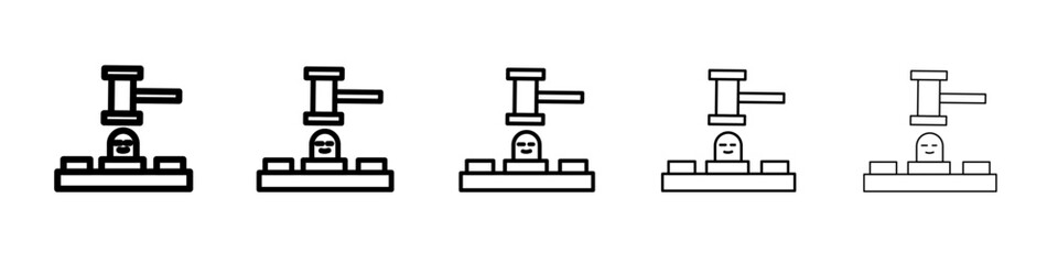 Fototapeta premium Mole Game Whack icon black and white vector sign