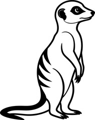 vector illustration of a meerkat