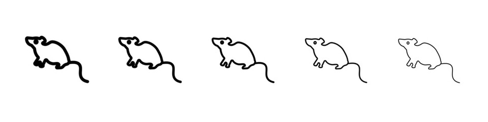 Mouse animal icon black and white vector sign